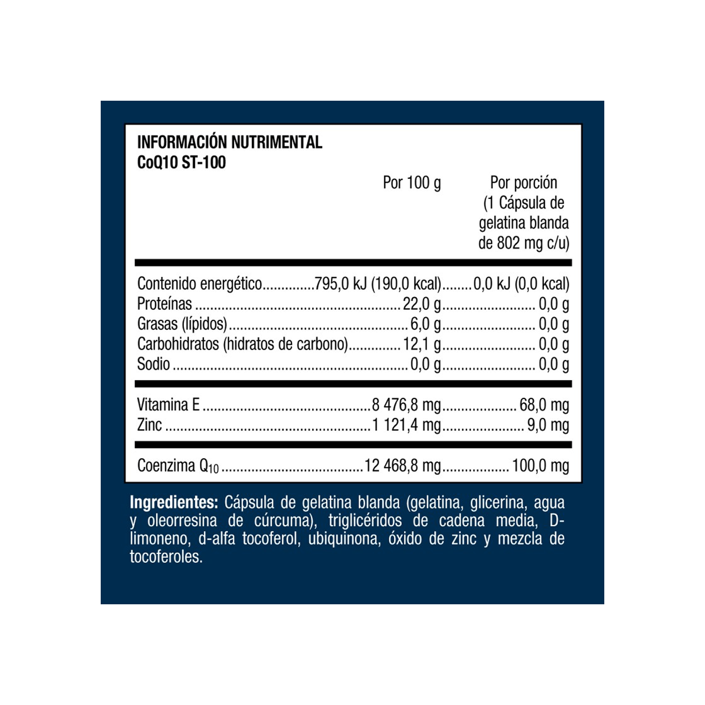 Metagenics CoQ10 ST-100 60 cápsulas