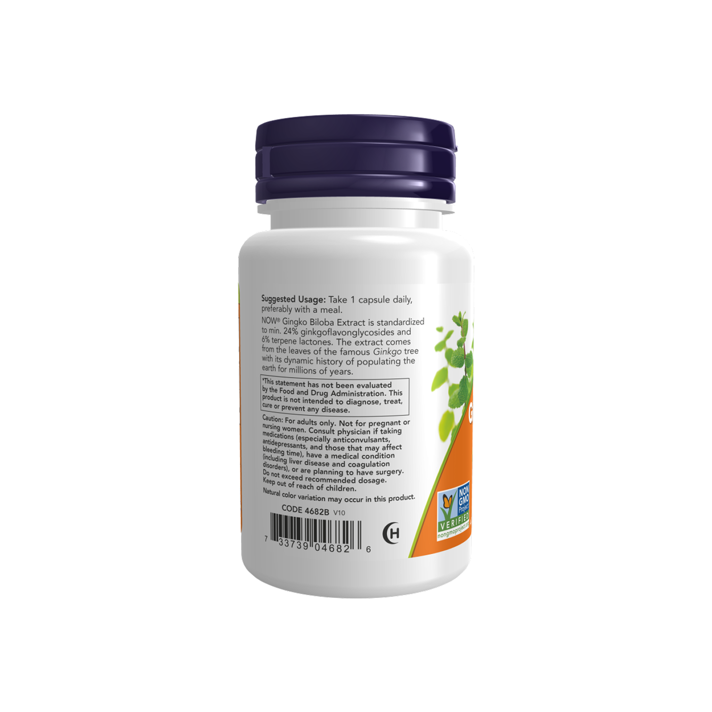 NOW Foods Ginkgo Biloba Doble Fuerza 120 mg 50 cápsulas vegetales