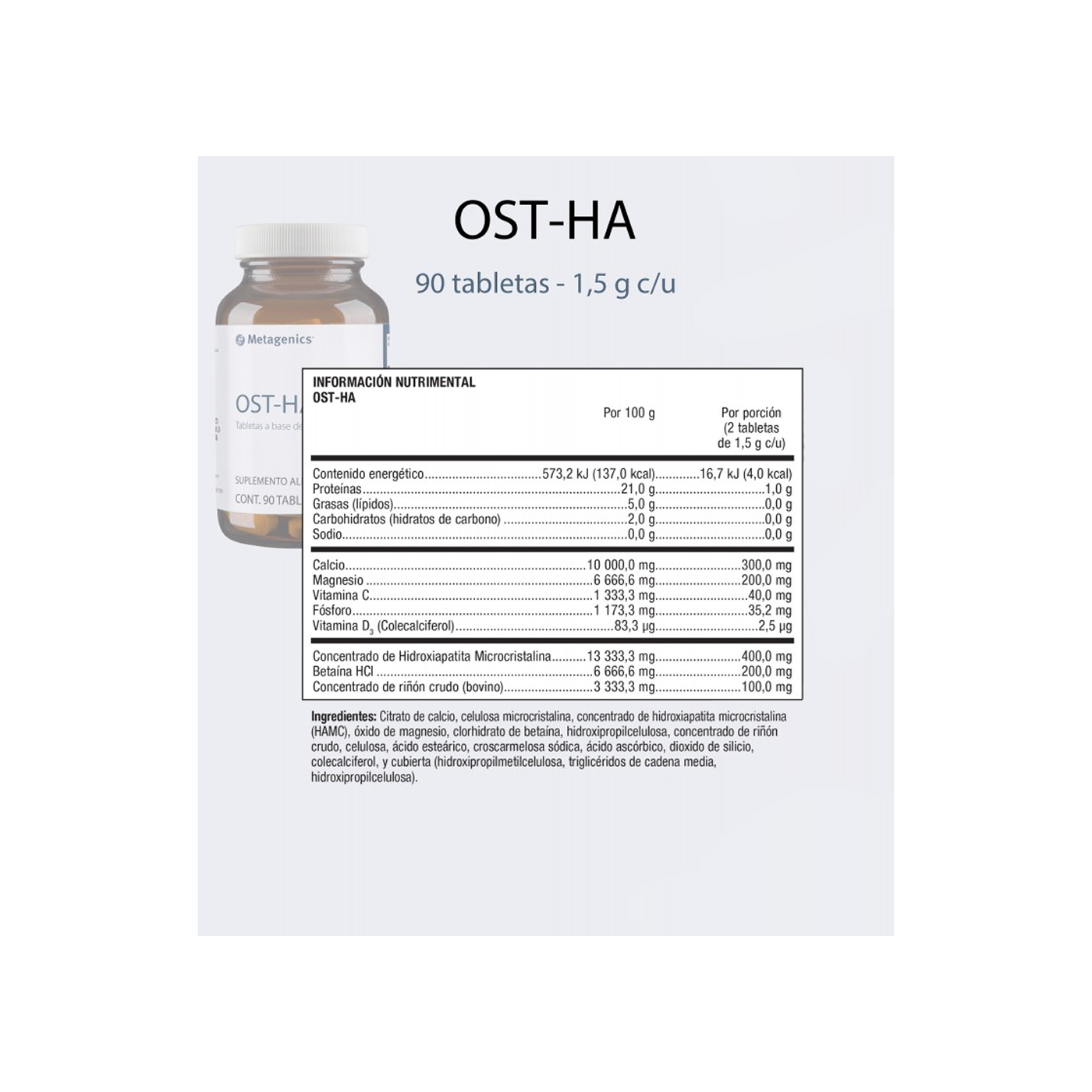 Metagenics OST-HA 90 tabletas