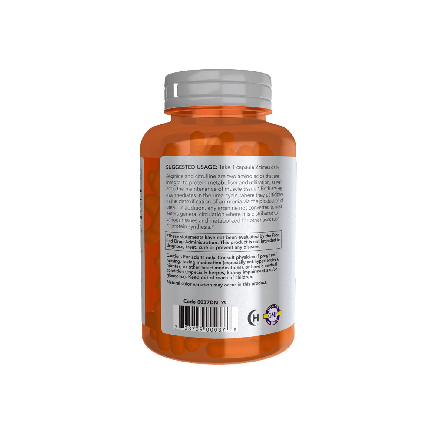 NOW Foods Arginina Citrulina 500 mg / 250 mg 120 cápsulas vegetales