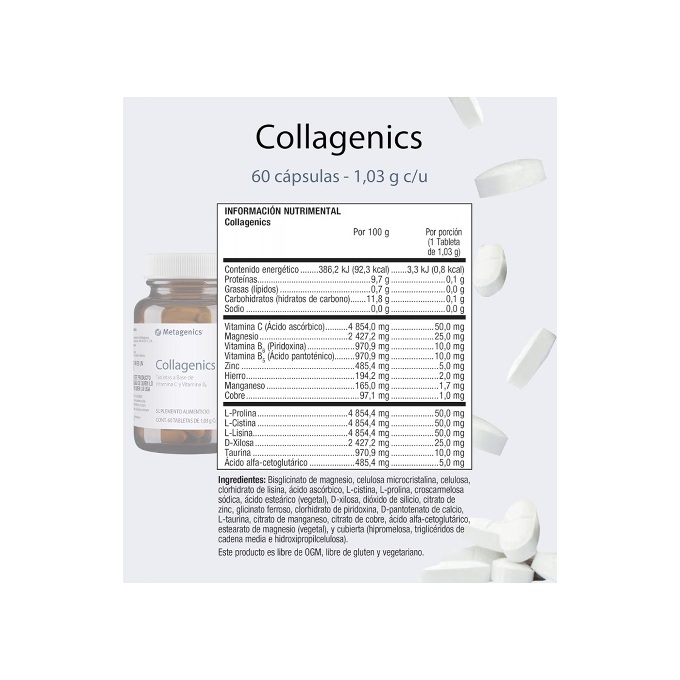 Metagenics Collagenics 60 tabletas