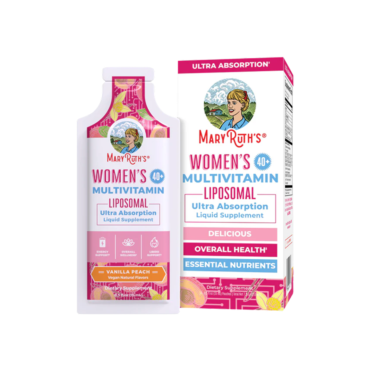 MaryRuth Organics Multivitamínico para Mujeres 40+ Liposomal 14 Pack (0.5 FL OZ/15 ml)