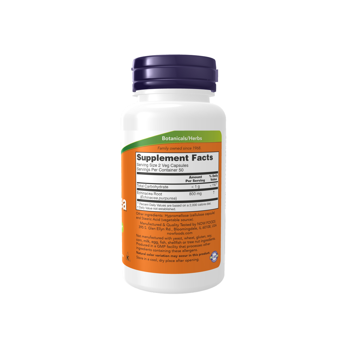NOW Foods Echinacea 400 mg 100 cápsulas vegetales