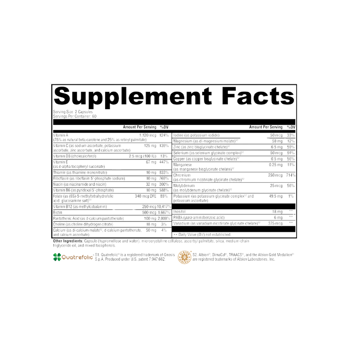 ActivNutrients sin Hierro – 120 Cápsulas Vegetales
