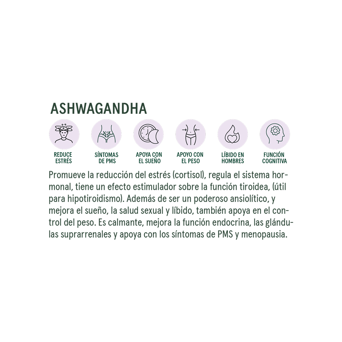 Commons Botanicals Ashwagandha - Reduce estrés y ansiedad - 90 cápsulas