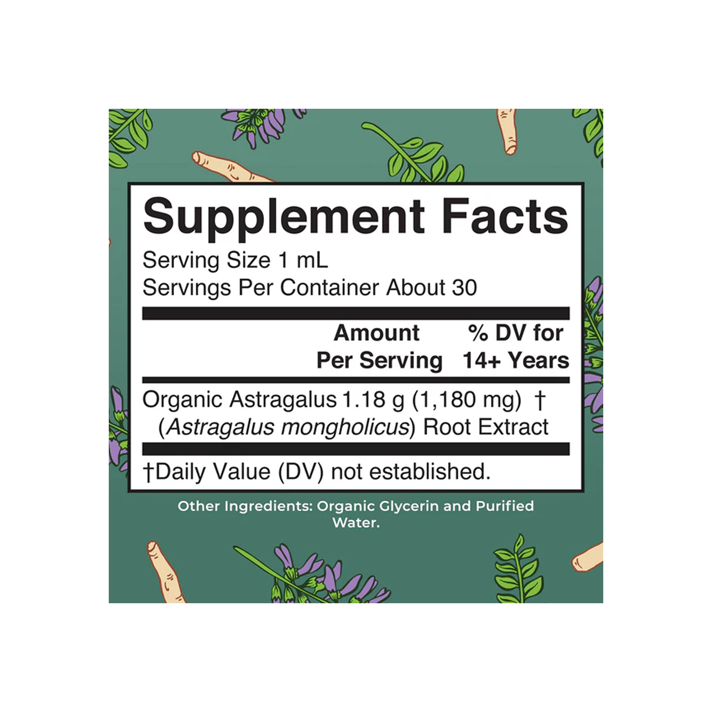MaryRuth Organics Extracto Herbal de Raíz de Astrágalo Orgánico 1 fl oz (30 ml)