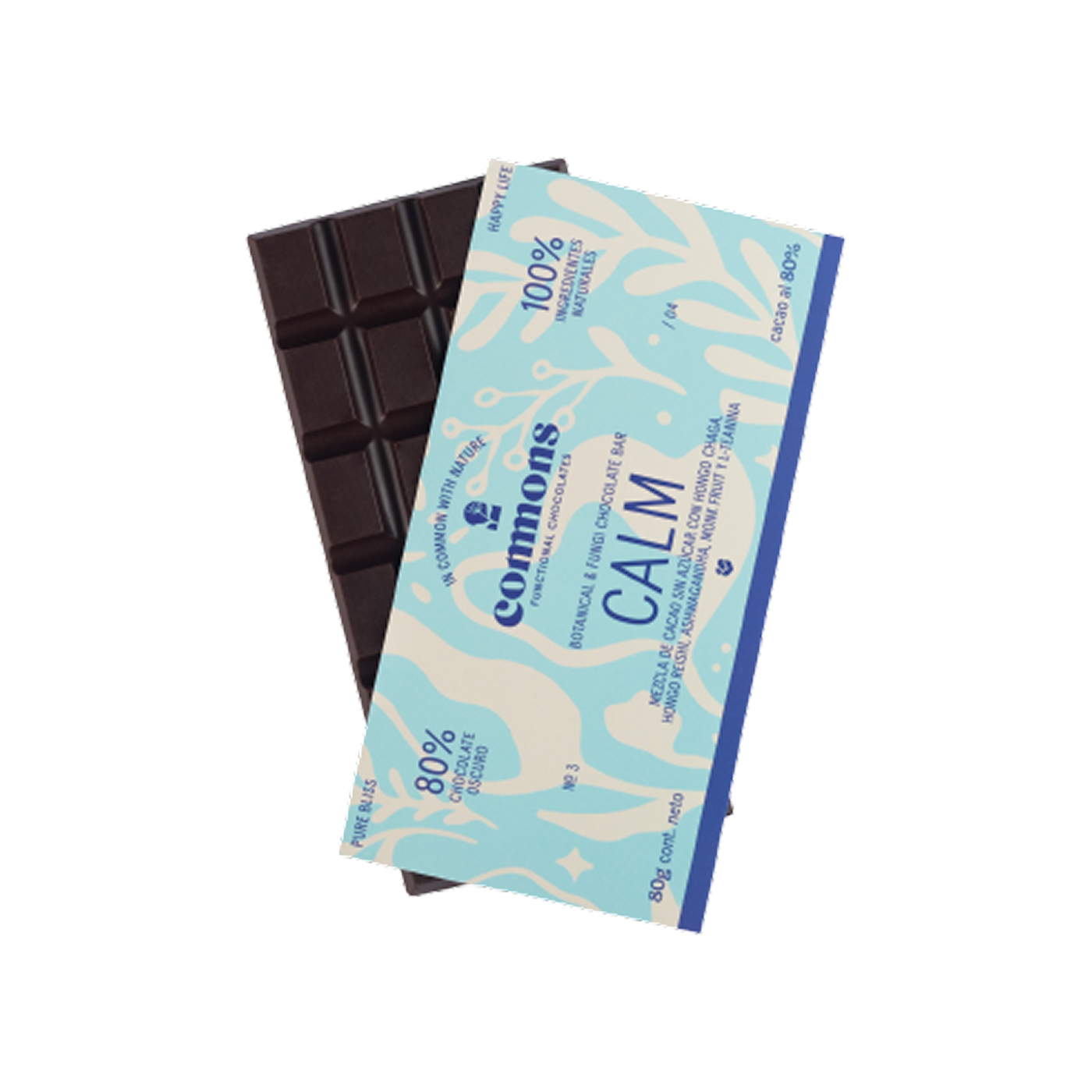 Commons Functional Chocolate Calm – 5 Pack (Cacao 80% sin azúcar)