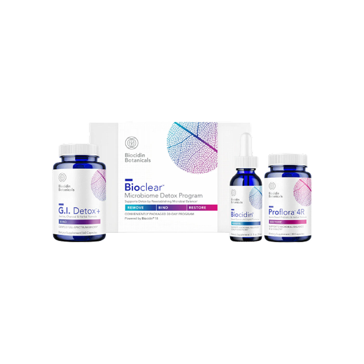 Biocidin Botanicals Bioclear Microbiome Detox Program con Biocidin Líquido 30 días