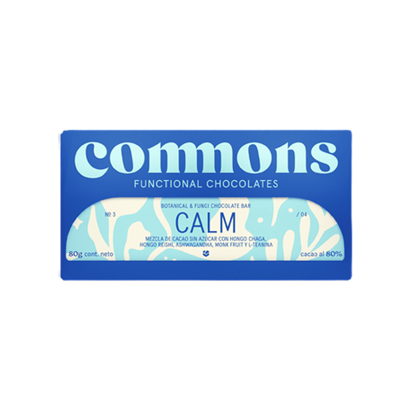 Commons Functional Chocolate Calm – 5 Pack (Cacao 80% sin azúcar)