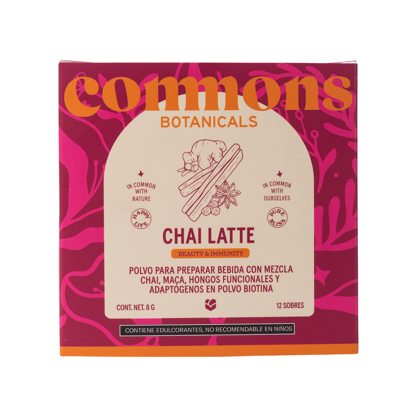Commons Botanical Chai Latte – Beauty & Immunity (12 Sobres)