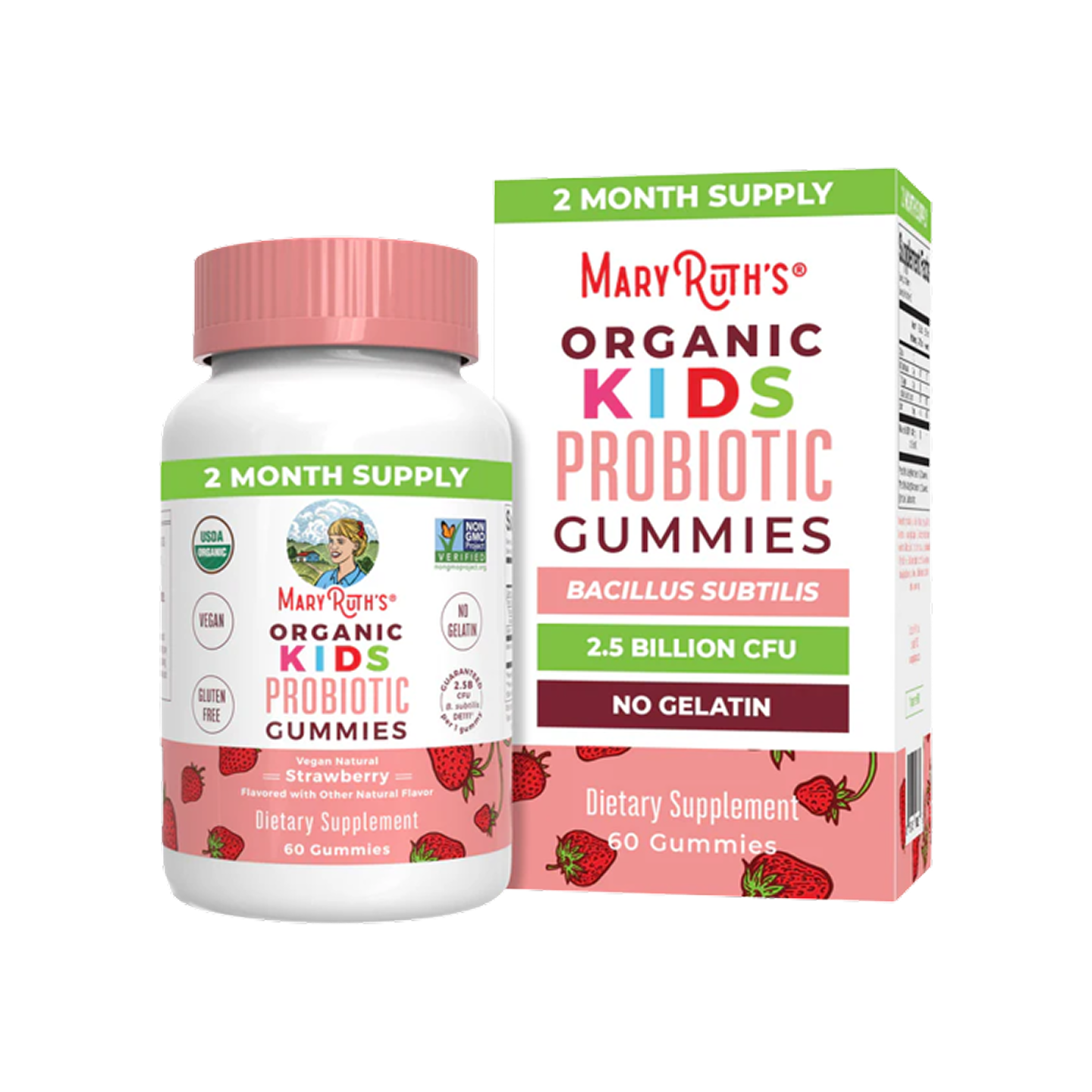 MaryRuth Organics Probióticos Orgánicos No GMO para Niños 60 gomitas