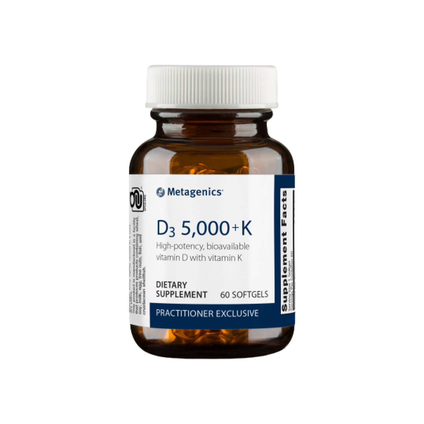 Metagenics Vitamina D3 5.000 con Vitamina K, 60 cápsulas