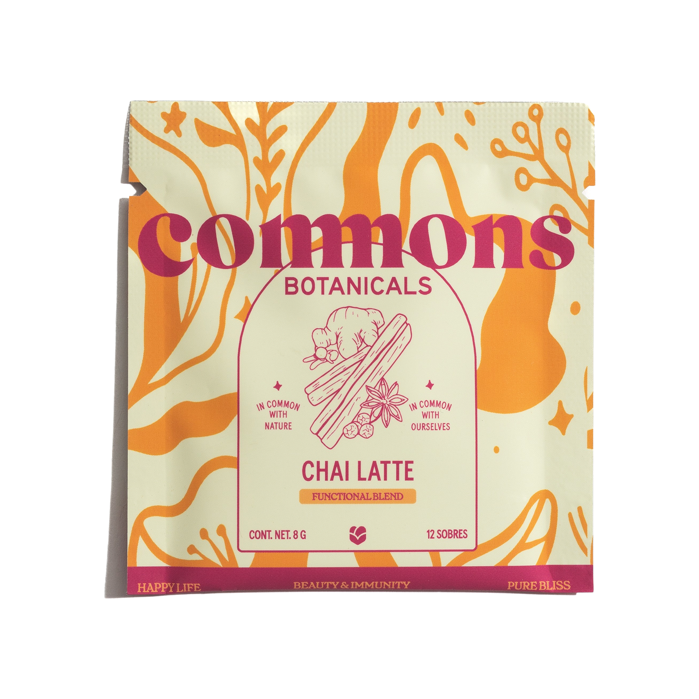 Commons Botanical Chai Latte – Beauty & Immunity (12 Sobres)