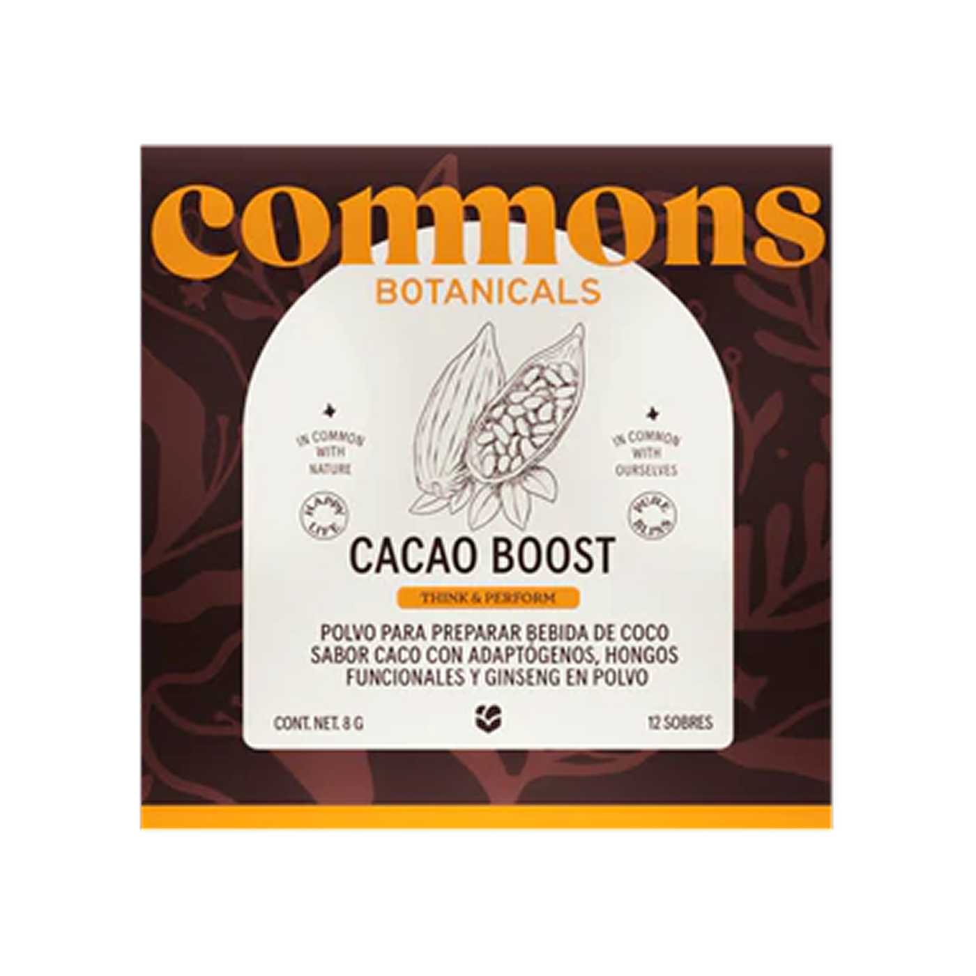 Commons Botanical Cacao Boost – Think & Perform (12 Sobres)