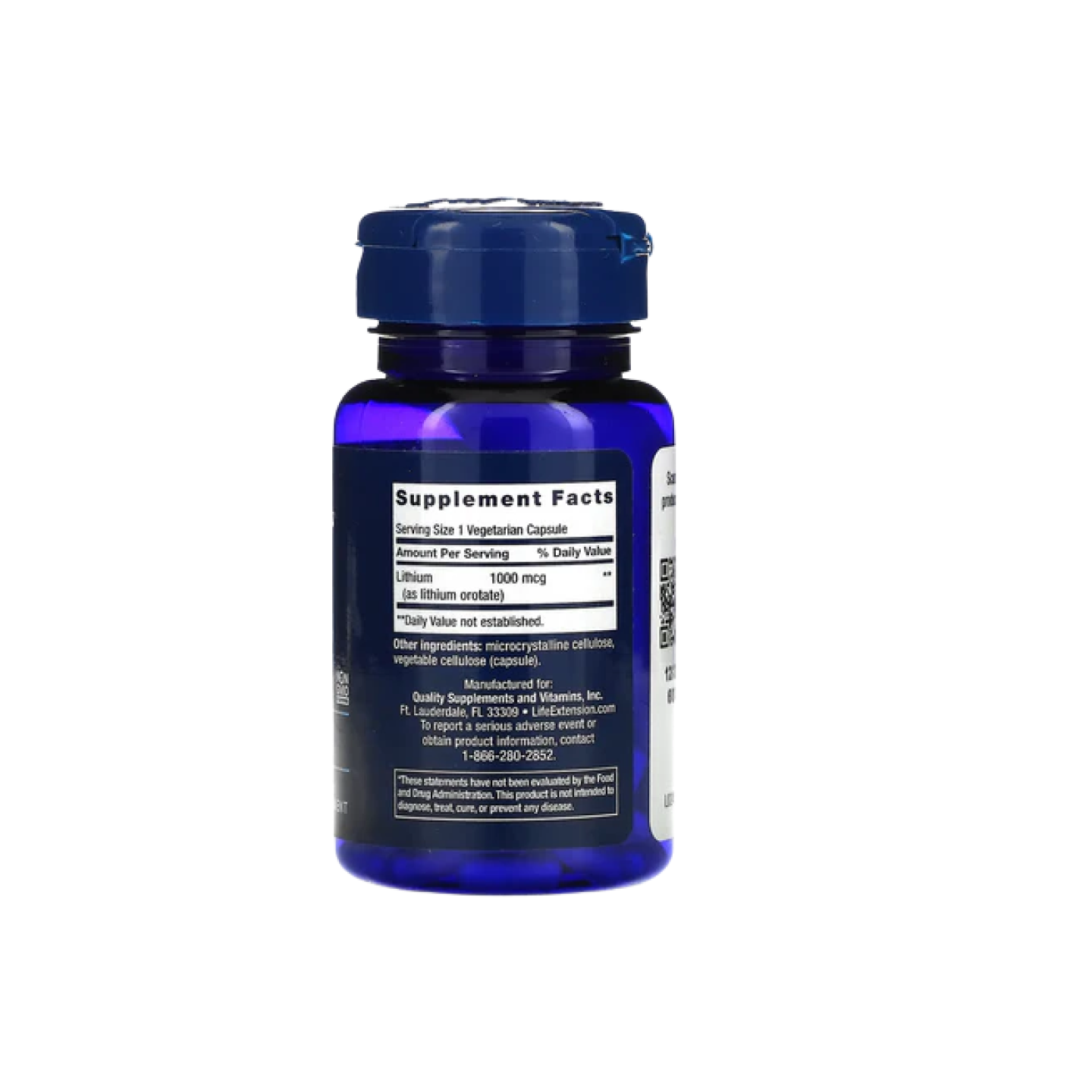 LITIO 1000 MCG (100 VEG CAPS), LIFE EXTENSION