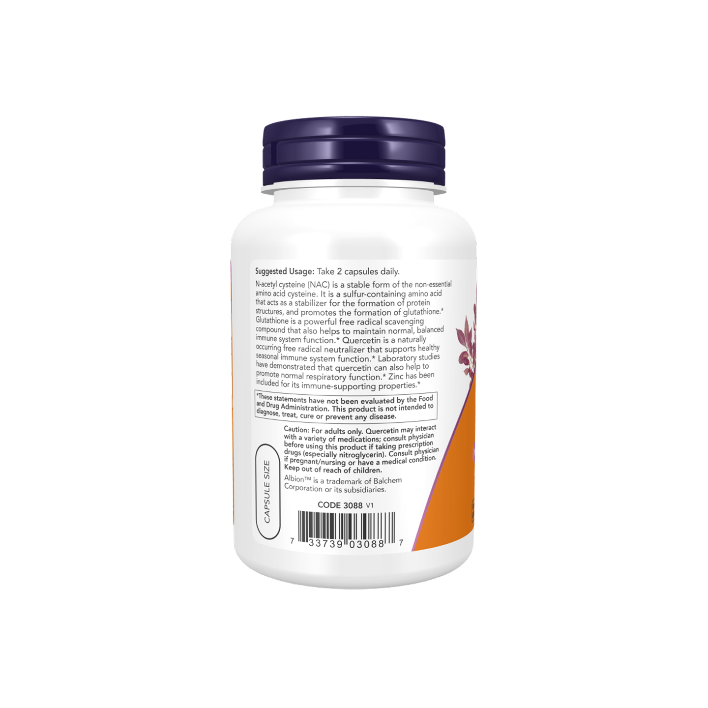 NOW Foods NAC Quercetina Zinc Cápsulas Vegetales