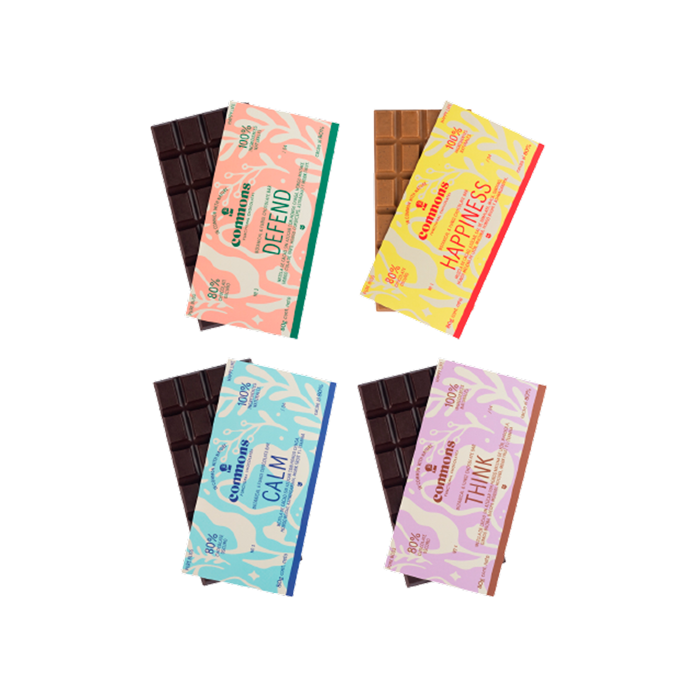 Commons Functional Chocolates Mix (4 Pack) – Adaptógenos y Hongos