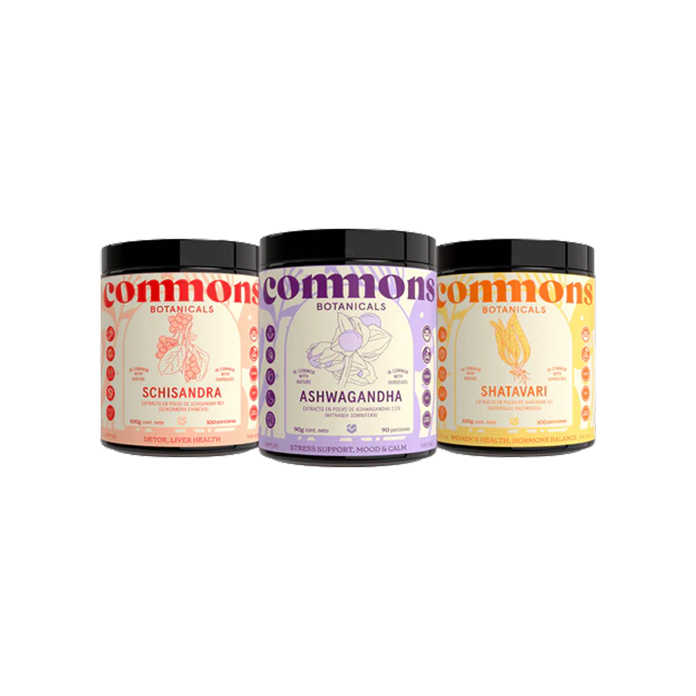 Commons Botanicals Kit Balance Hormonal – Adaptógenos para Equilibrio Femenino