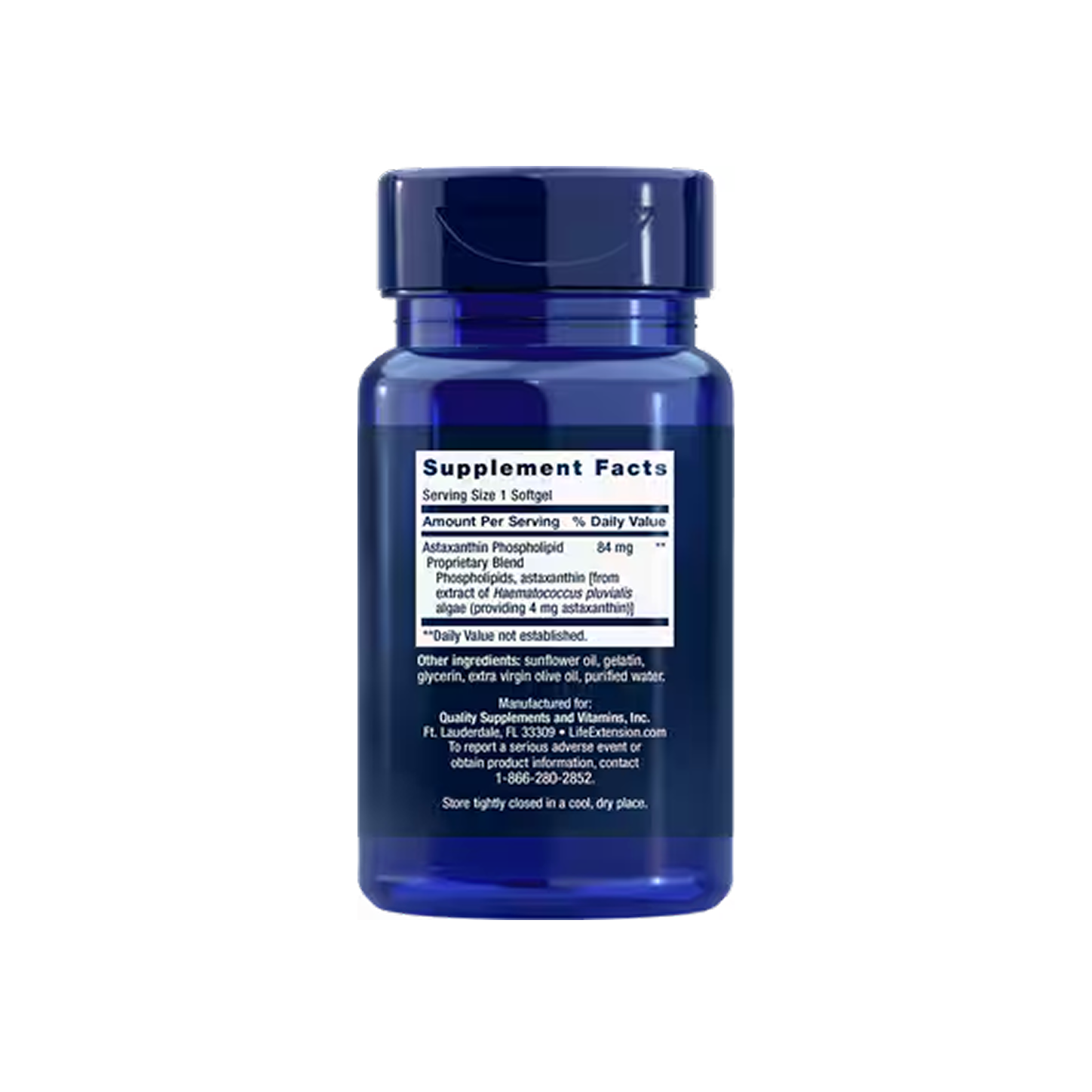 Life Extension Astaxanthin 4 mg con Fosfolípidos, 30 Softgels