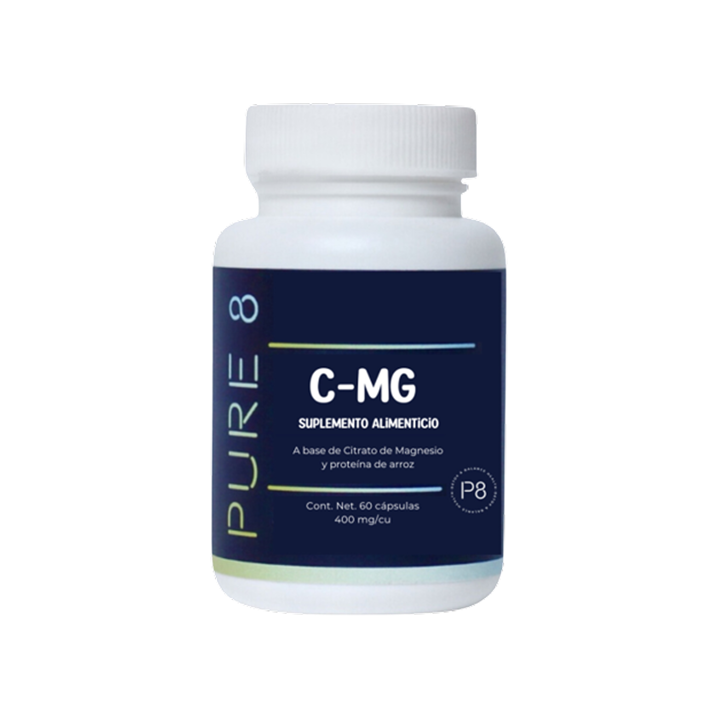 PURE 8 C-MG, 60 cápsulas