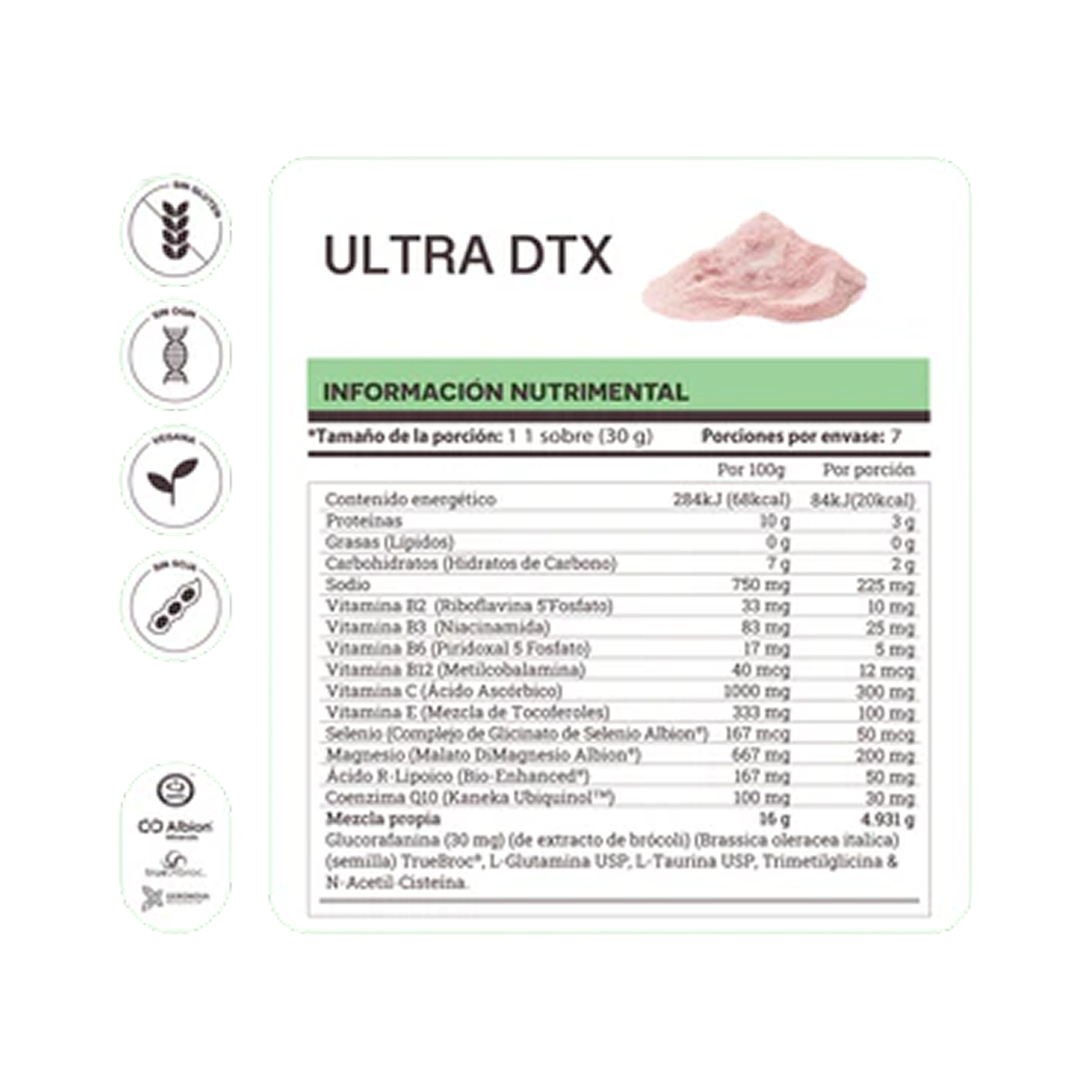 Matter ULTRA DTX, 7 sobres de 30 g