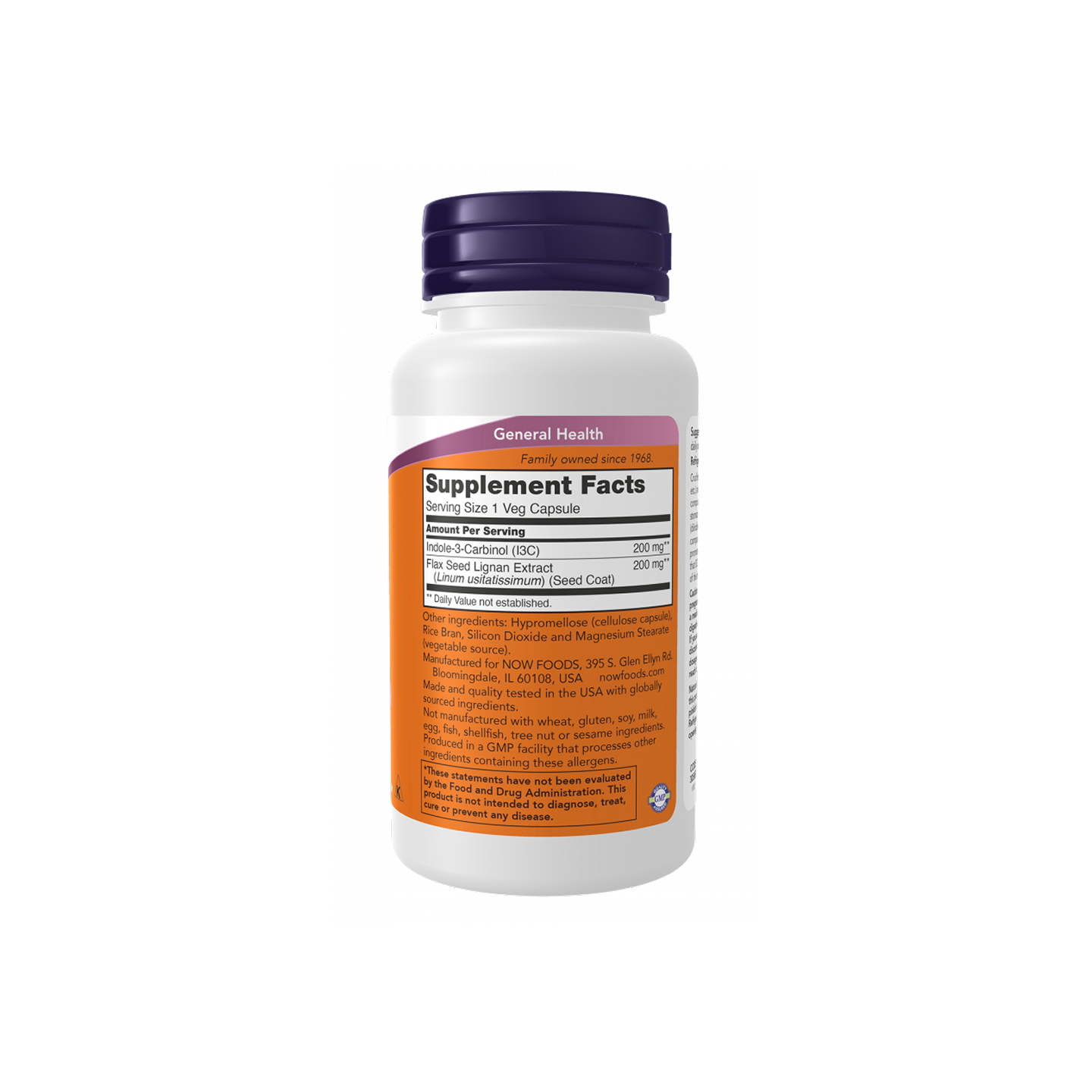 NOW Foods Indole-3-Carbinol (I3C) 200 mg Cápsulas Vegetales