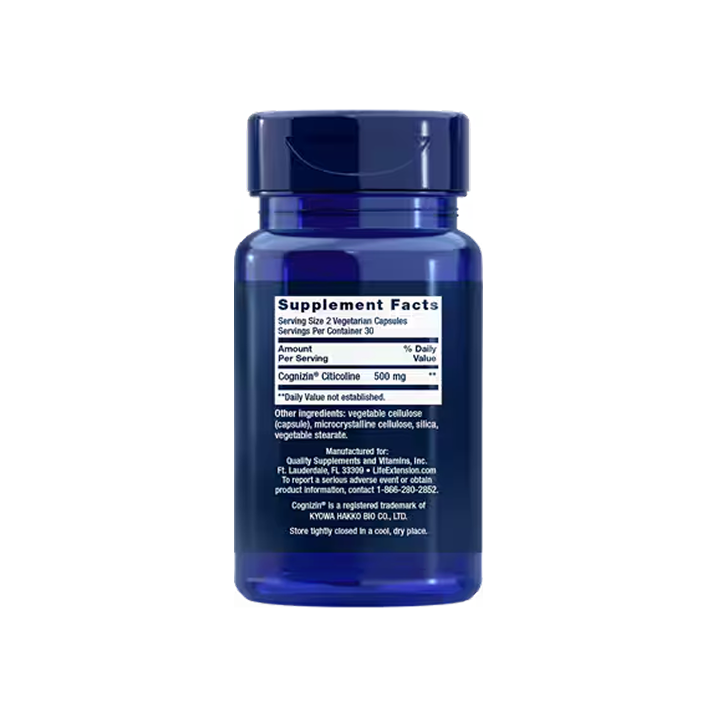 Life Extension Citicolina (CDP Colina) 60 Cápsulas