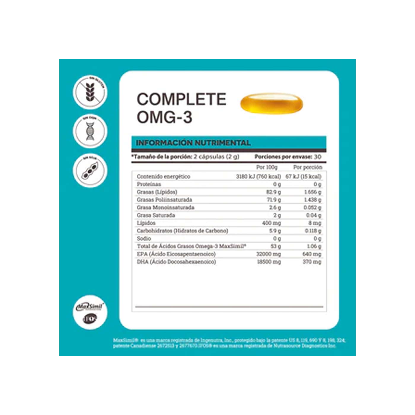Matter COMPLETE OMG-3, 60 cápsulas