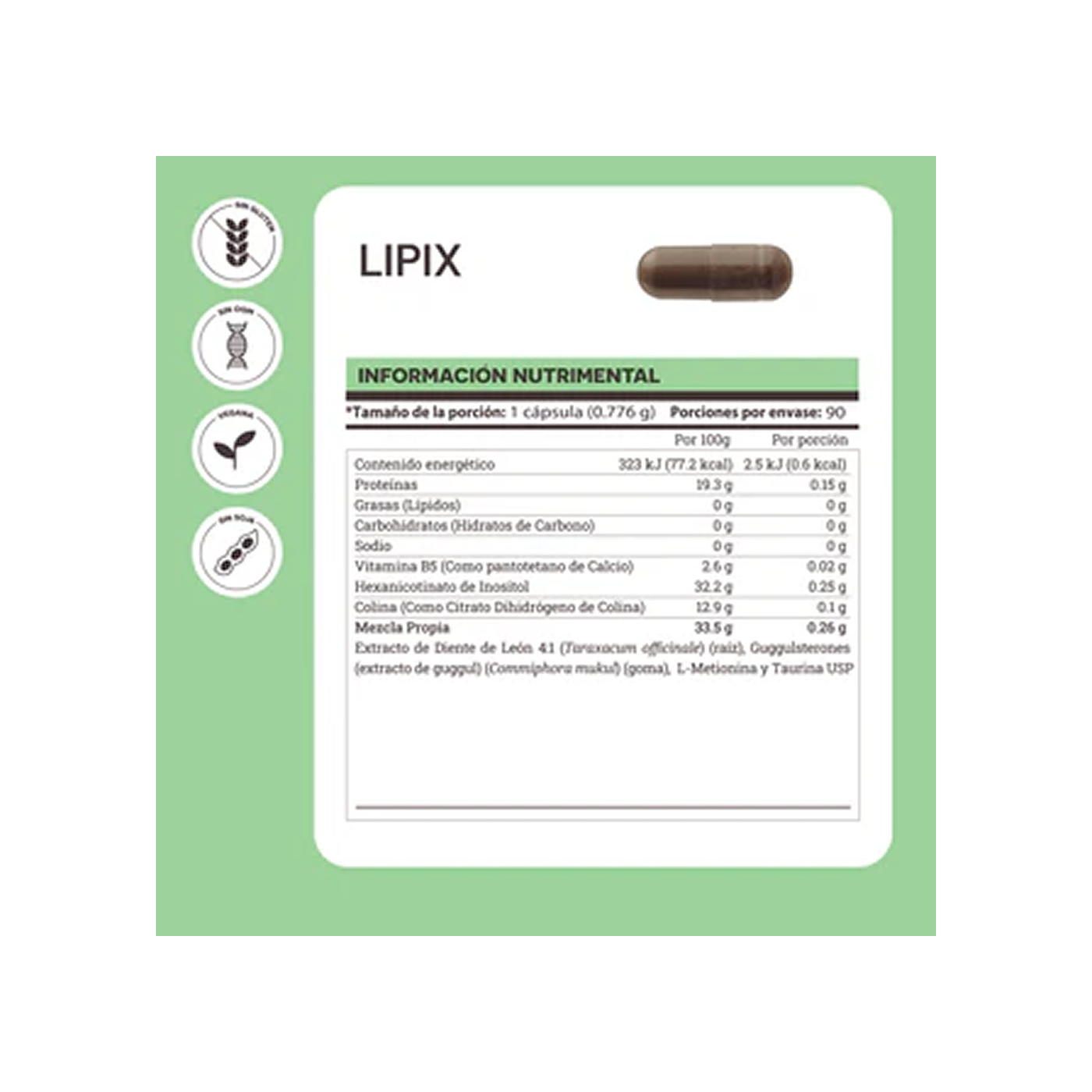Matter LIPIX, 90 cápsulas
