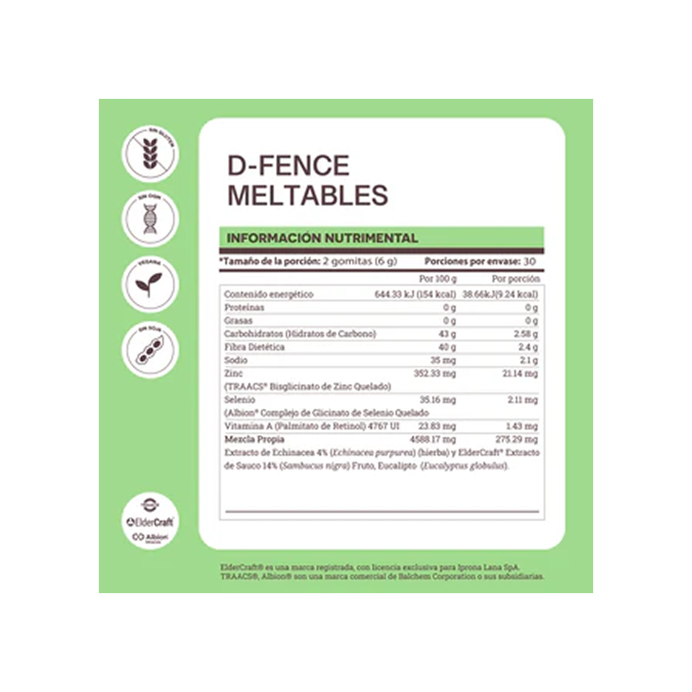 Matter D-Fence Meltables Gomitas, 30 gomitas