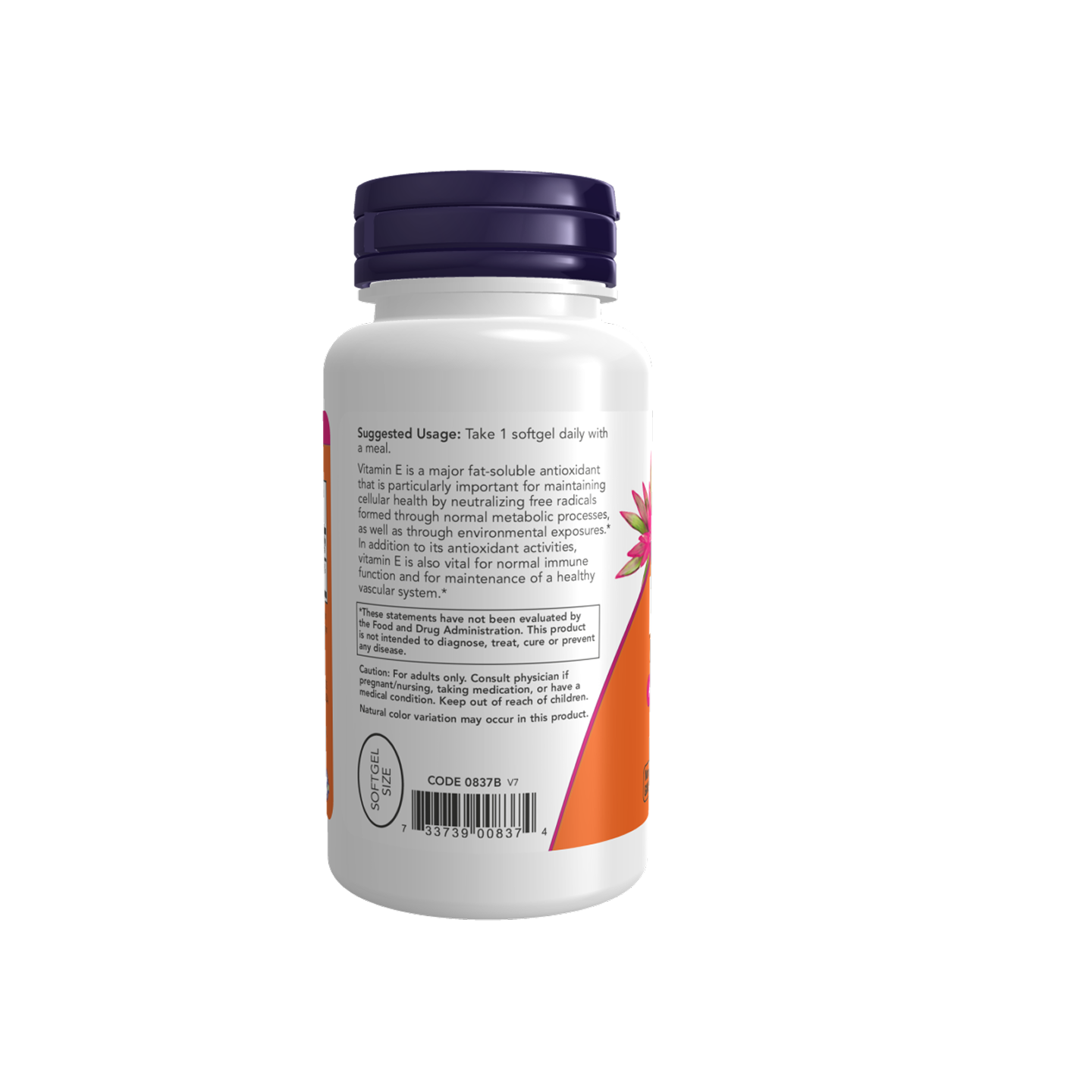 NOW Foods Vitamina E-400 D-Alpha Tocoferol, 100 cápsulas blandas