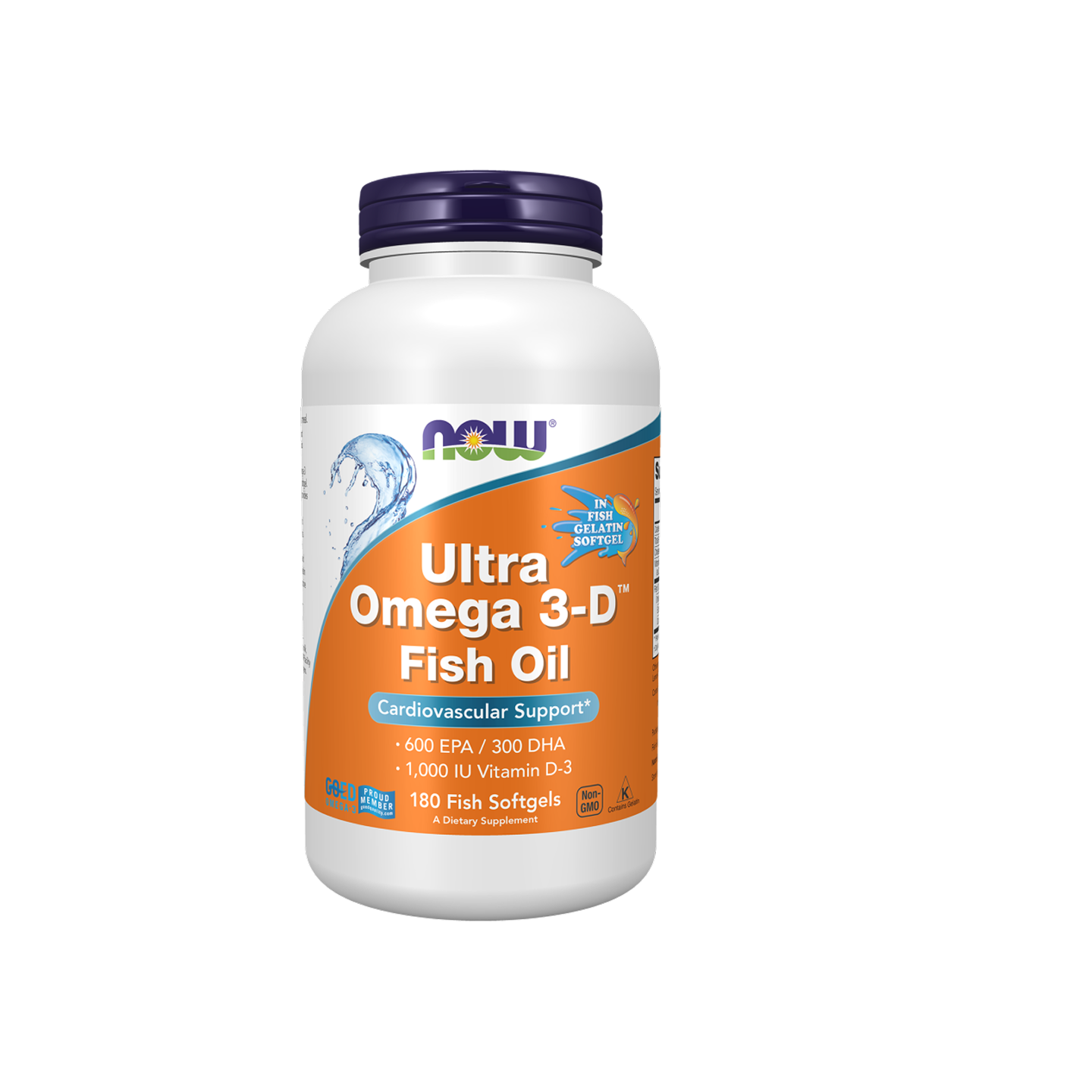 NOW Foods Ultra Omega 3-D™ 600 EPA / 300 DHA, 180 cápsulas blandas de gelatina de pescado