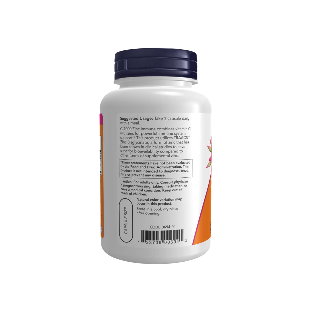 Now Foods C-1000 Zinc Immune, 90 cápsulas vegetales