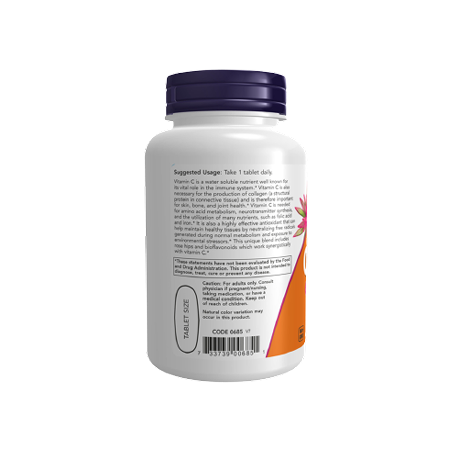 NOW Foods Vitamina C-1000 con Escaramujo, 100 tabletas