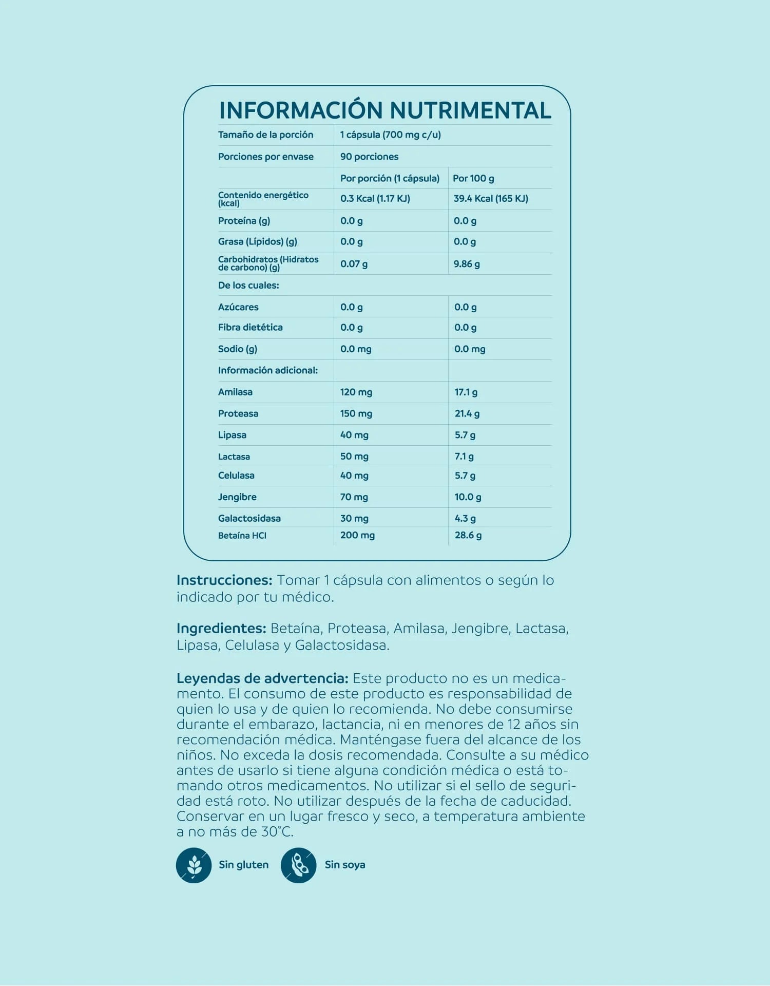 NutriADN - Enzimas Digestivas 90 capsulas