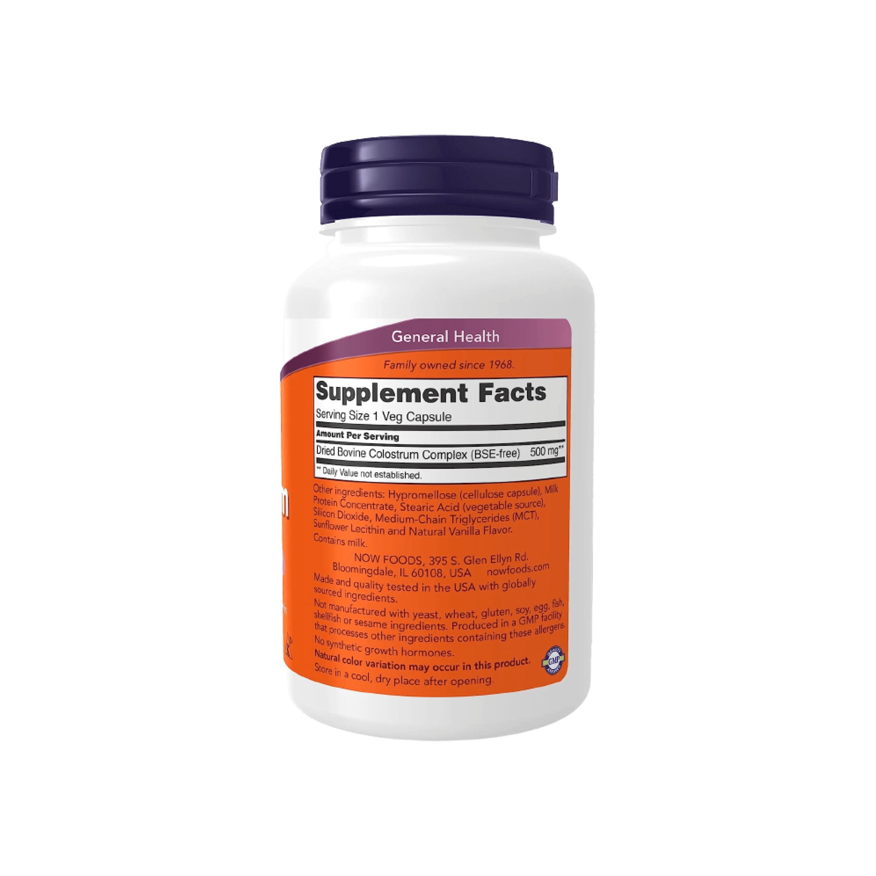 Now Foods Colostrum 500 mg, 120 cápsulas