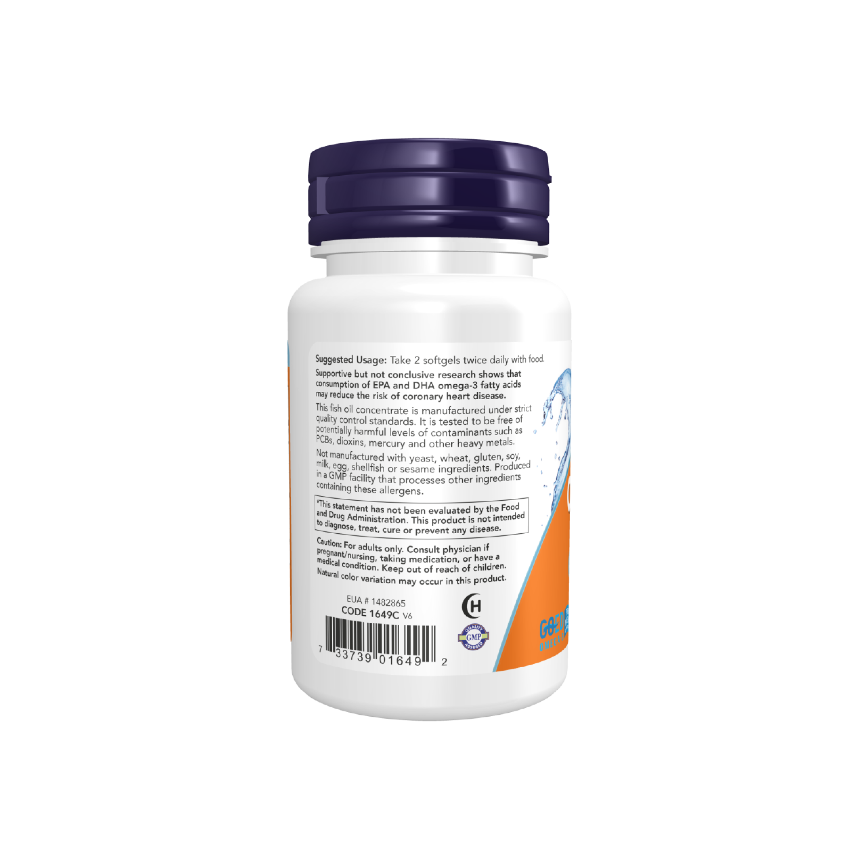 Now Foods Omega-3 1,000 mg, 100 cápsulas