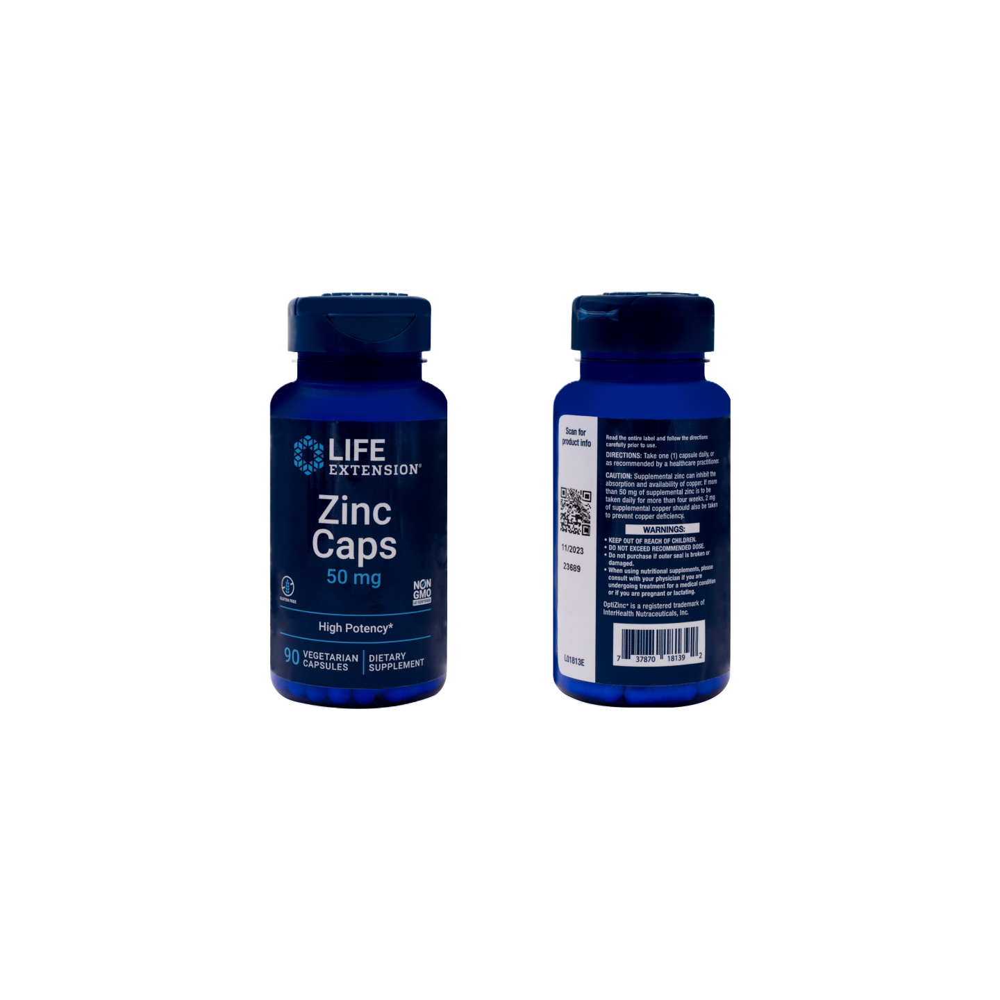 Life Extension Zinc 50 mg, 90 cápsulas