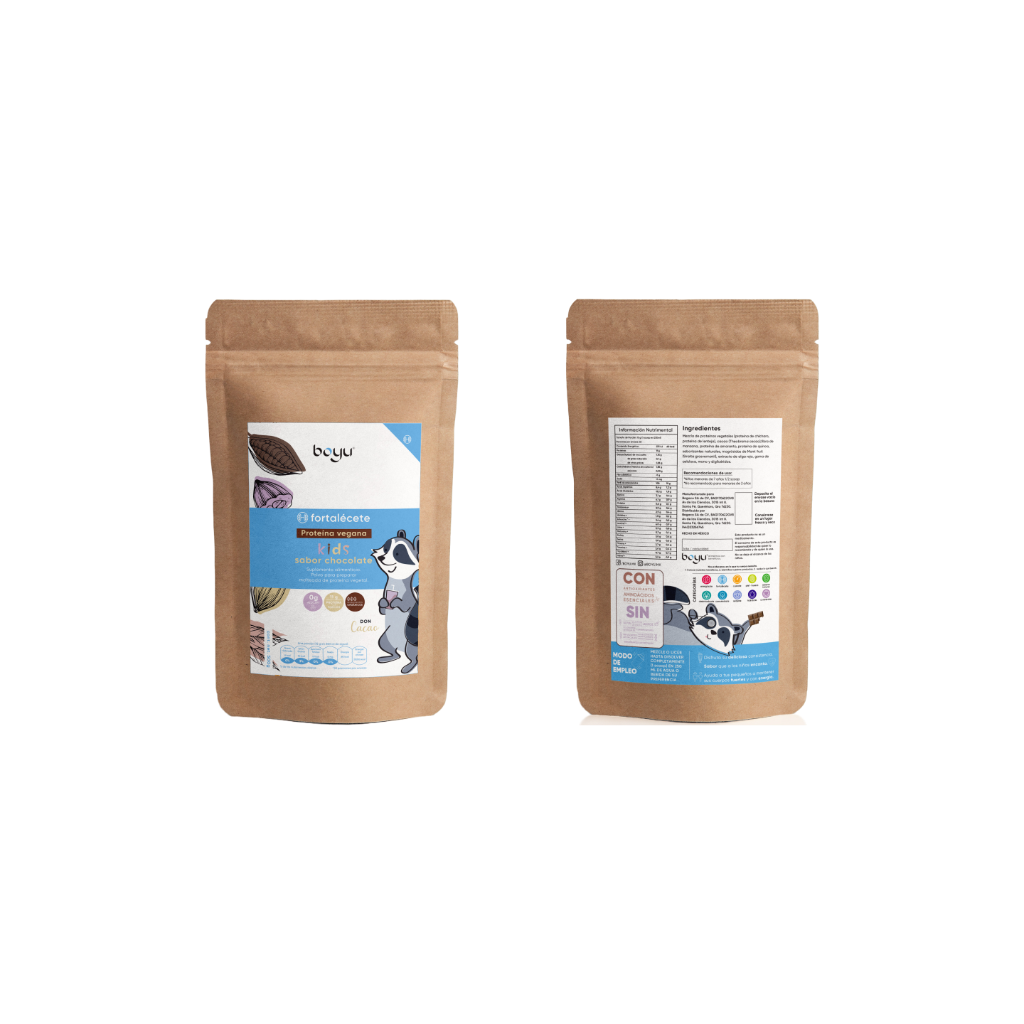 Proteína Vegana para Niños sabor Chocolate Boyú 500g -boyu.store-