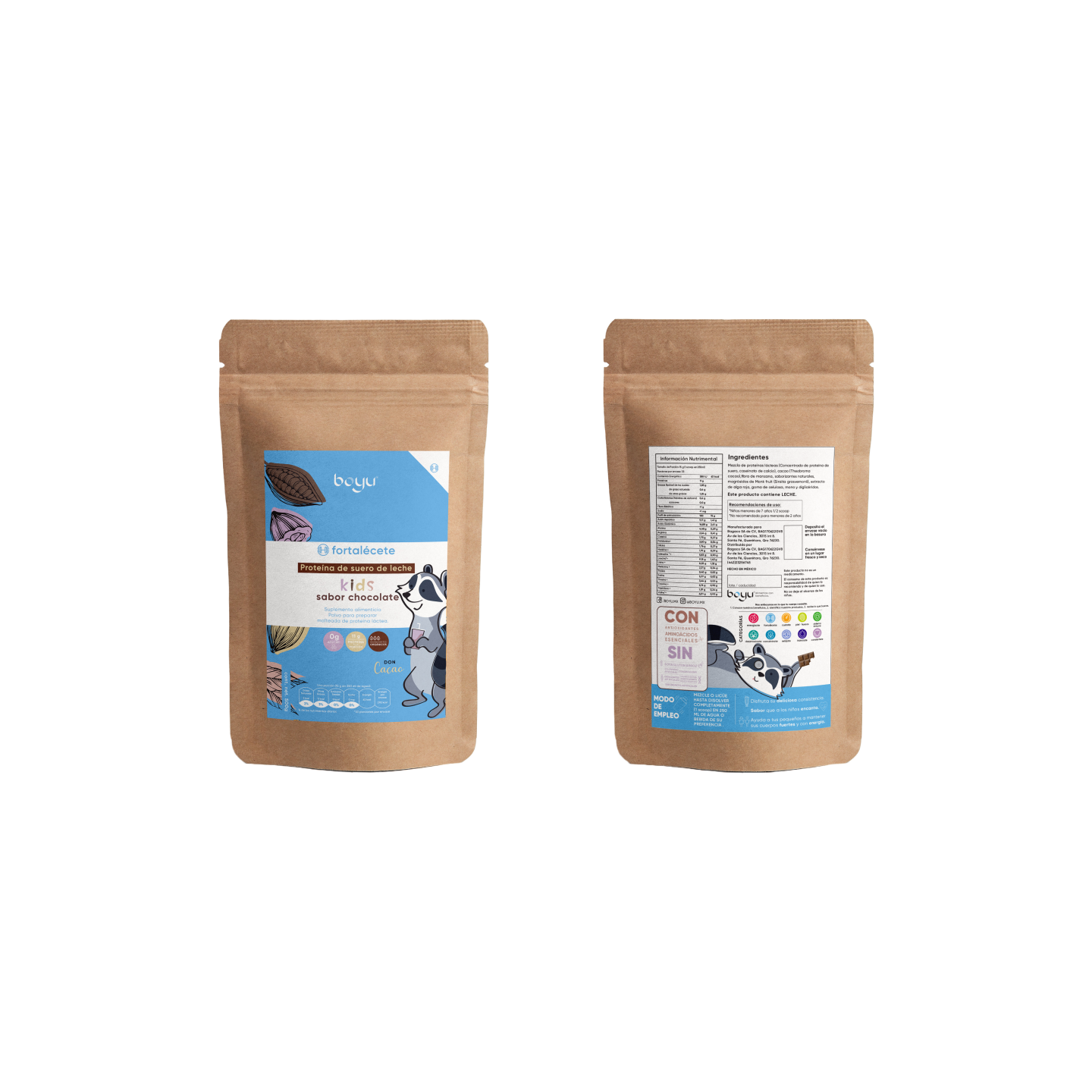 Proteína Láctea para Niños sabor Chocolate Boyú 500g -boyu.store-