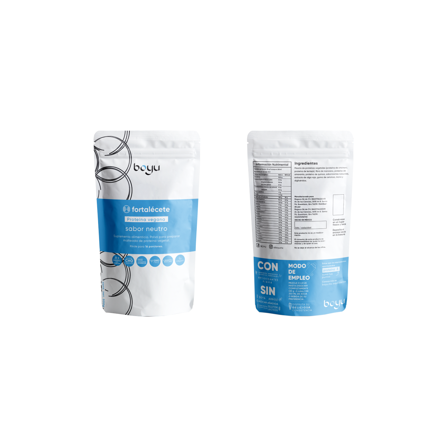 Proteína Láctea sabor Chai Boyú 500g -boyu.store-