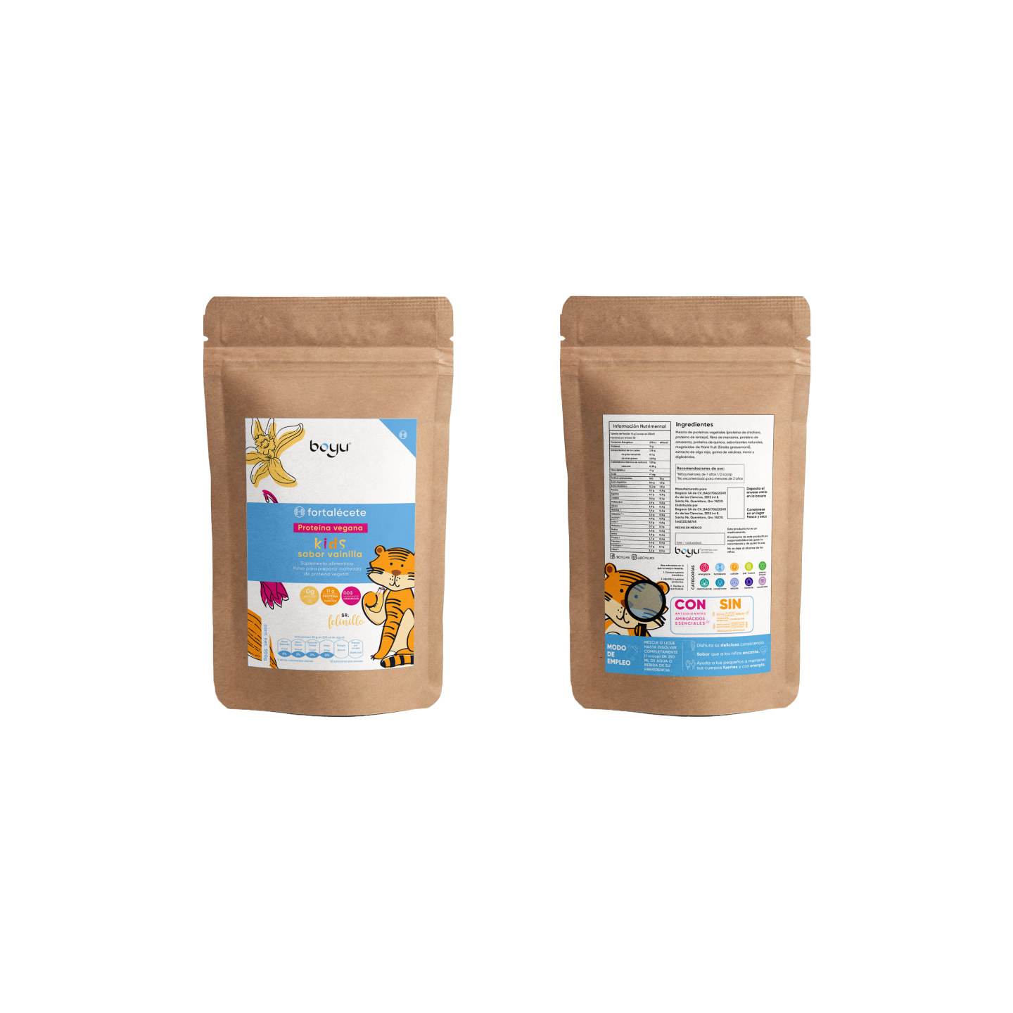 Proteína Vegana para Niños sabor Vainilla Boyú 500g -boyu.store-