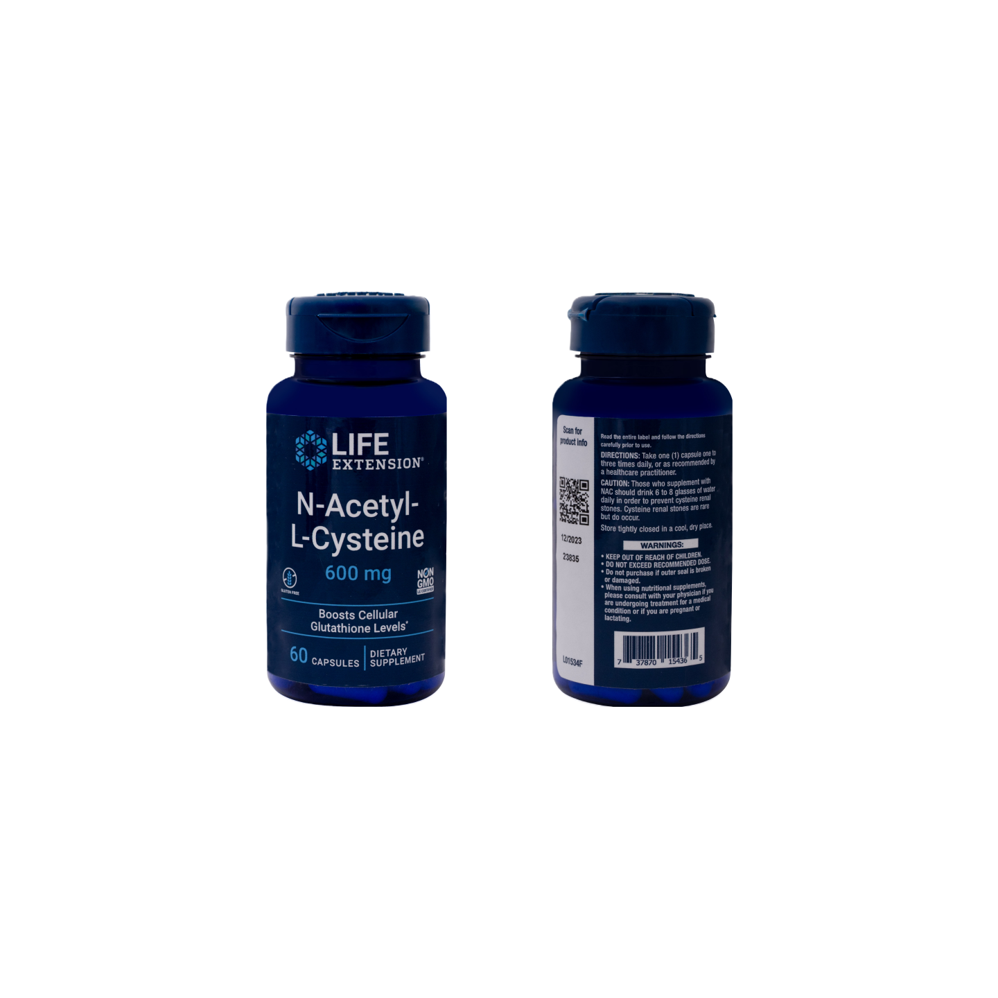 Life Extension NAC (N-acetil-L-cisteína), 60 cápsulas