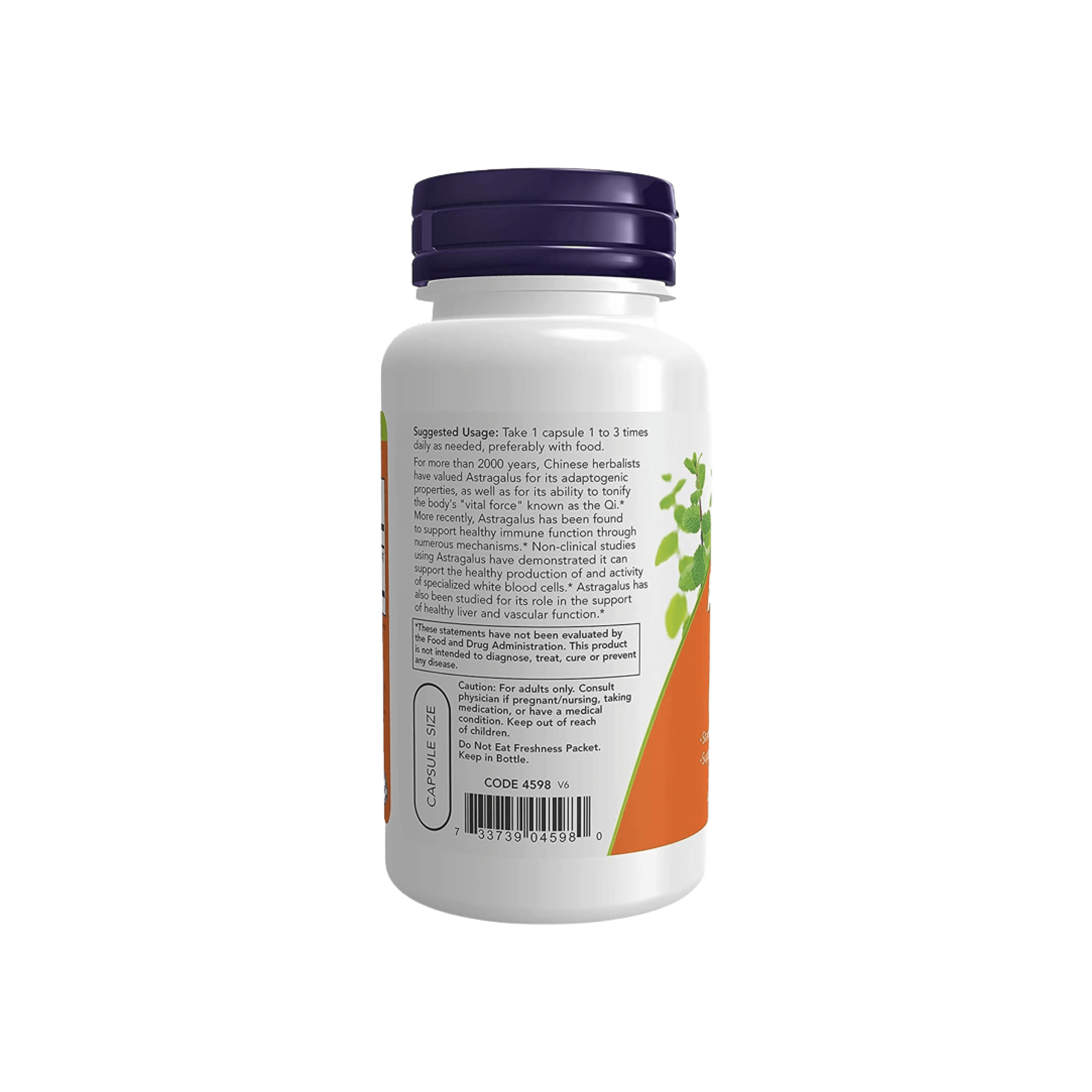 Now Foods Extracto de Raíz de Astrágalo 500 mg