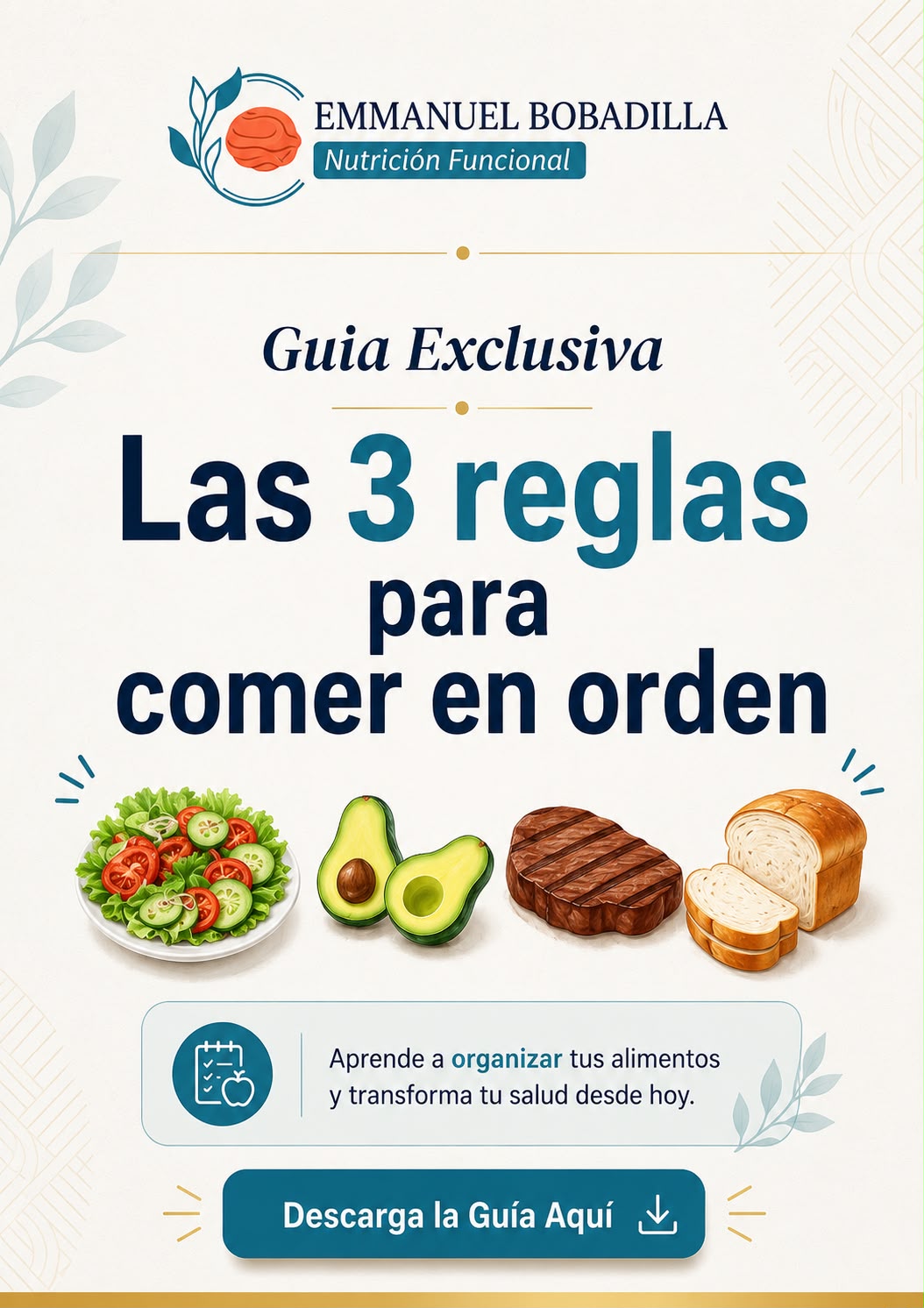 Las 3 reglas para comer en orden