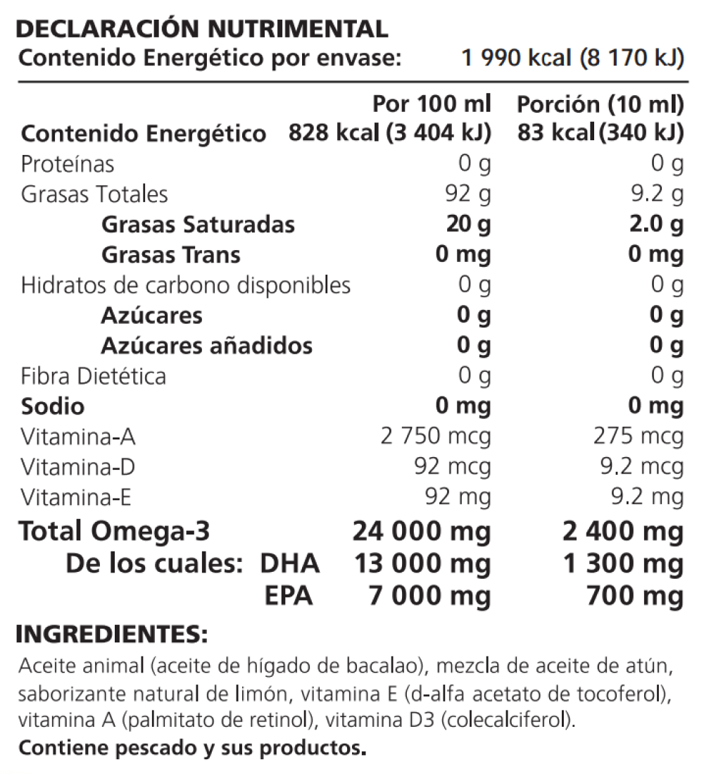 Lysi Omega 3 en Aceite de Hígado de Bacalao