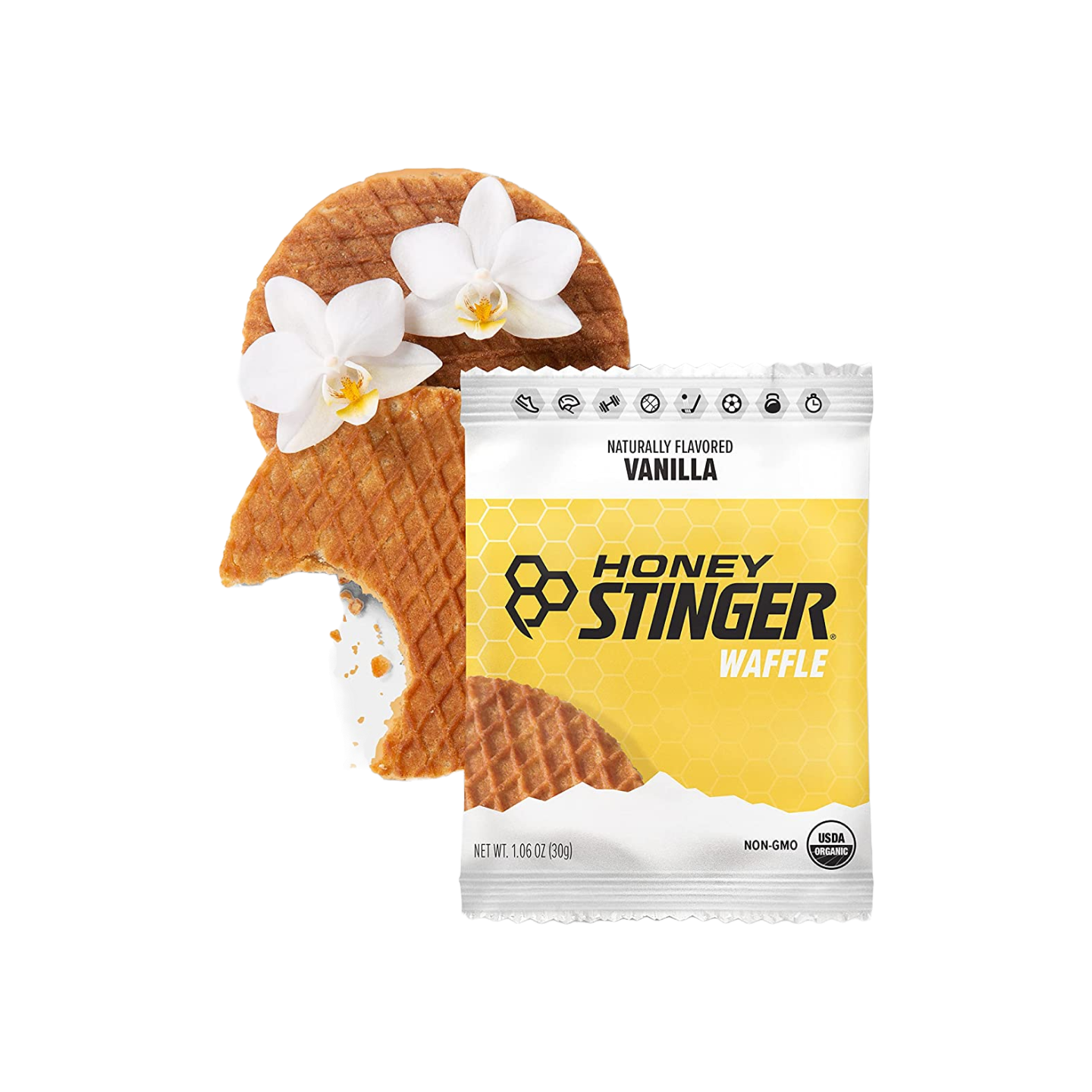 Waffles con Miel sabor Vainilla Honey Stinger (30gr x 16 Pack) -boyu.store-