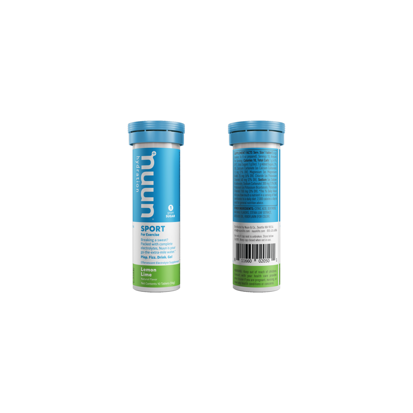 Nuun Tabletas Hidratantes sabor lima-limón, paquete de 8