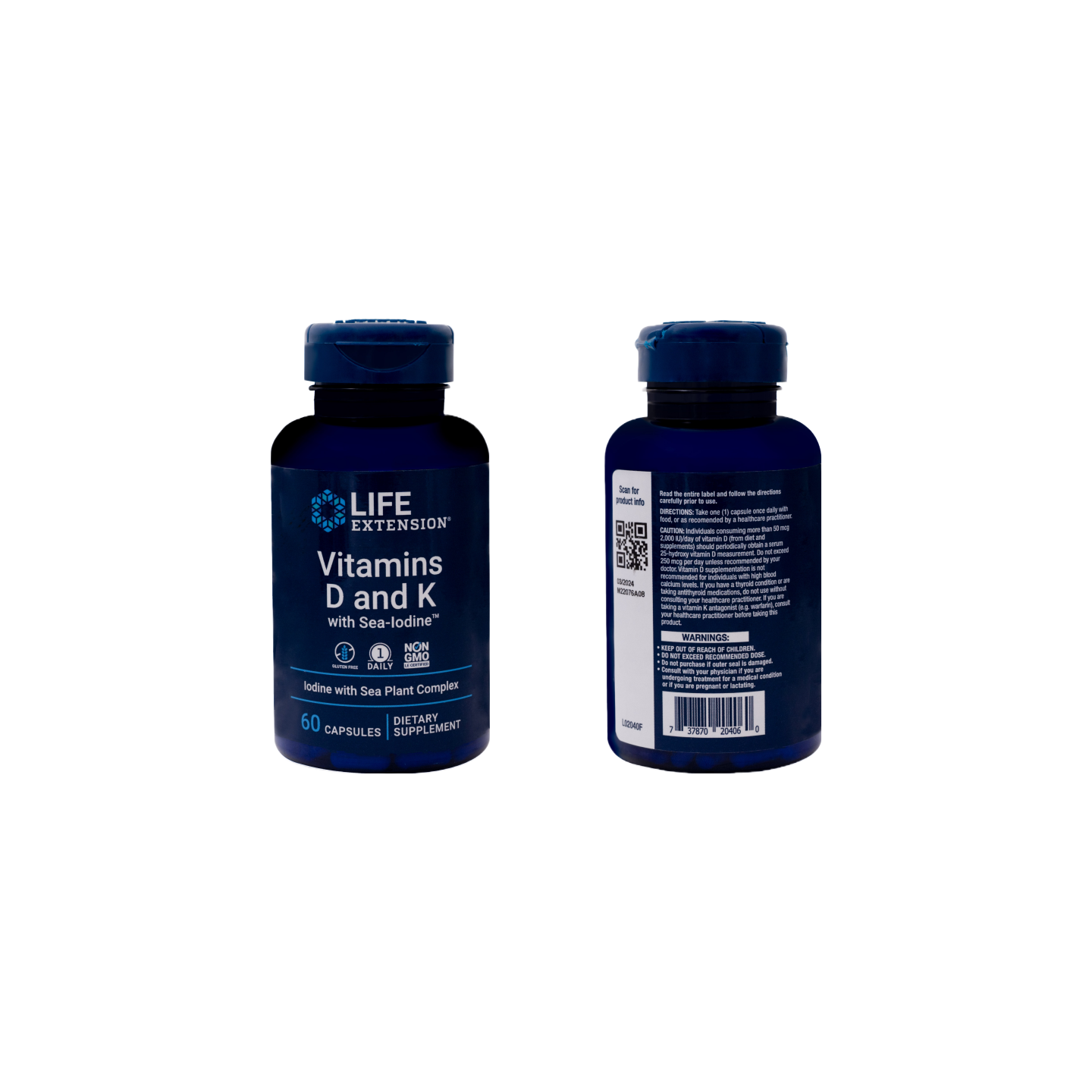 Vitaminas D y K con yodo marino