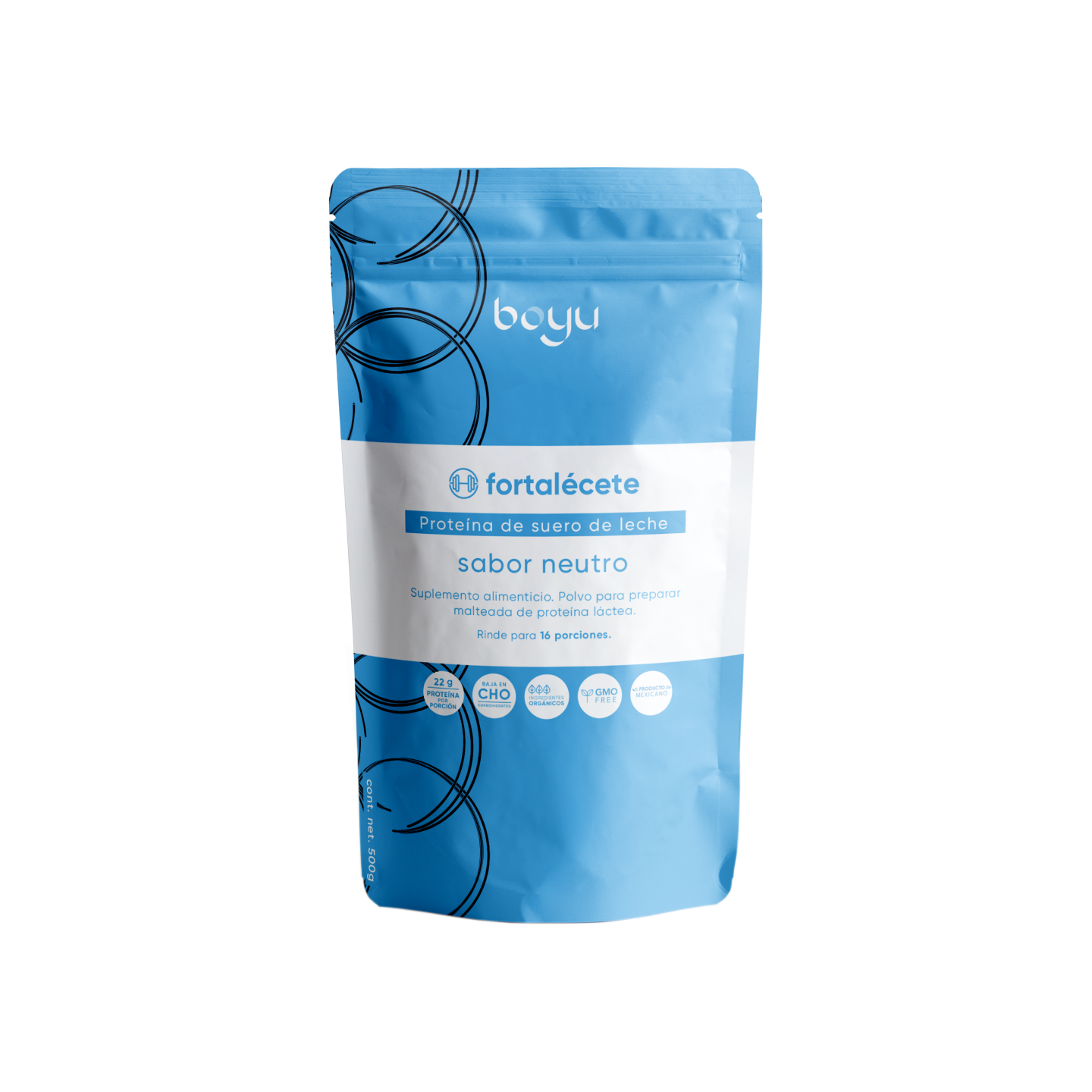 Proteína Láctea Neutra Boyú 500g -boyu.store-